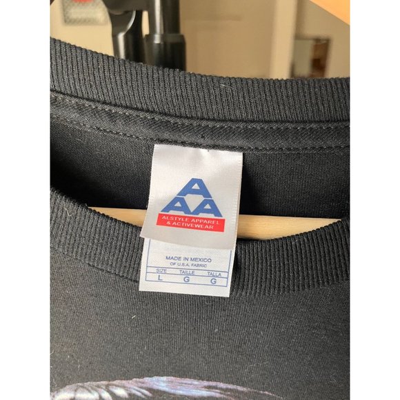 ELVIS PRESLEY VINTAGE SIGNATURE 90S BLACK T SHIRT SIZE LARGE BAND CONCERT 1990 - Picture 4 of 6